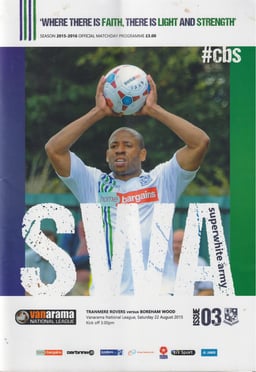 Tranmere Rovers v Boreham Wood Match Programme 2015-08-22